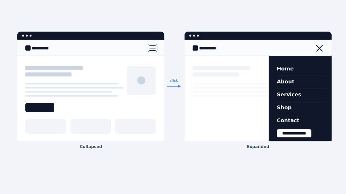 Hamburger menu