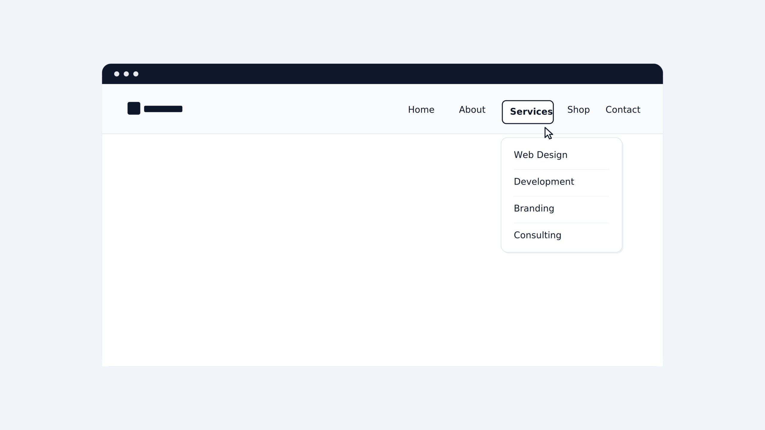 Dropdown menu